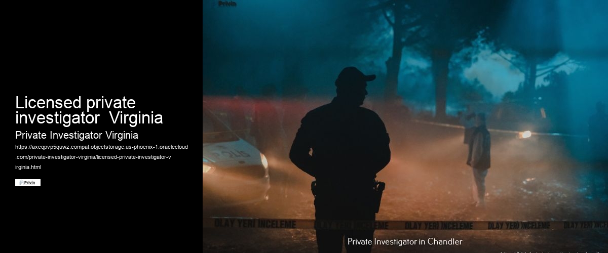 Licensed private investigator  Virginia
