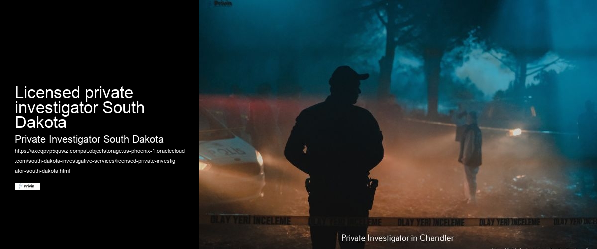 Licensed private investigator South Dakota