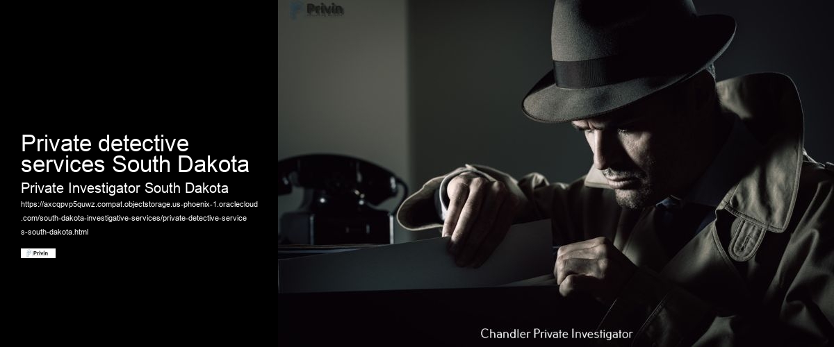 Private detective services South Dakota