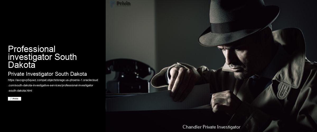 Professional investigator South Dakota