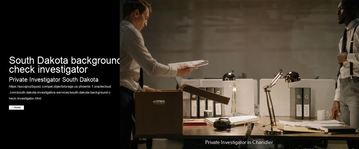 South Dakota background check investigator